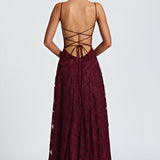 Francisa™ | Damen Lange Spitzen-Corsagenkleid