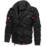 Herren gefütterte Utility-Feldjacke mit Kordelzug und Taschen