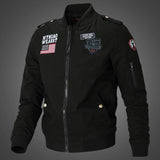 Herren Bomberjacke mit Patch-Applikationen und Ärmeltasche