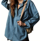Micah™ - Oversized Denim Pullover