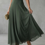 Juni | Off-Shoulder Drapiertes Midi-Kleid