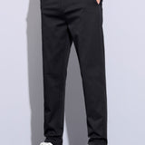 Herren Kurzarm Zip Polo & Elastischer Bund Gerade-Hosen Set