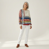 Hanne | Pullover mit Streifen und Farbflächen