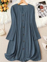 Madelyn™ - Zeitloses Plus-Size Rippknopfkleid