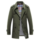 Herren Trenchcoat mit gesteppter Thermofütterung und kariertem Innenfutter