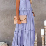Emilia™ - Halter Ruffle Maxi Kleid