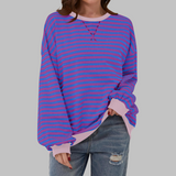 LUKA™ - Gestreiftes Langarm-Casual-Sweatshirt mit Rundhalsausschnitt