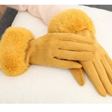Winterhandschuhe mit Kunstfell