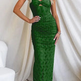 Alberta - Manifesting You Maxikleid Aus Gerafftem Mesh