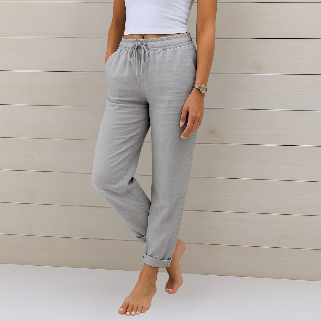 Alyse | Damen Hose mit Kordelzug und Taschen