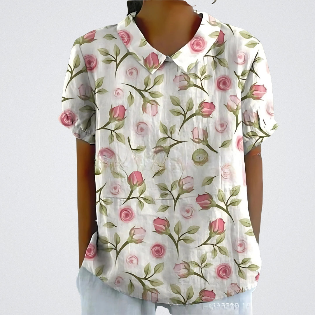 Lina™ - Stilvolle Bluse mit Blumenmuster