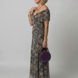Calen | Elegantes Off-Shoulder-Midi-Kleid mit fließendem Design