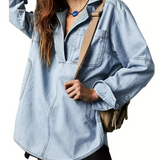 Micah™ - Oversized Denim Pullover