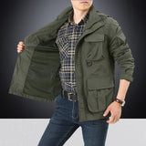 Herren Utility-Fieldjacke mit Klapp- und Reißverschlusstaschen