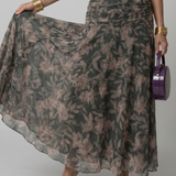 Calen | Elegantes Off-Shoulder-Midi-Kleid mit fließendem Design