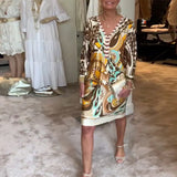 Moonie - Kleid mit Sonnenstrahlen-Druck