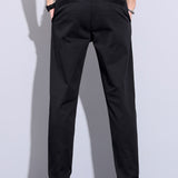 Herren Kurzarm Zip Polo & Elastischer Bund Gerade-Hosen Set