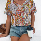 Livia - Lockeres Sommer-Paisley-Top