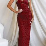 Alberta - Manifesting You Maxikleid Aus Gerafftem Mesh
