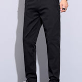 Herren Kurzarm Zip Polo & Elastischer Bund Gerade-Hosen Set