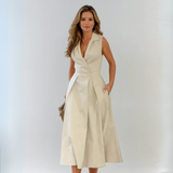 Amancia | Midi-Kleid mit V-Ausschnitt