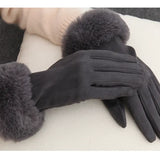 Winterhandschuhe mit Kunstfell