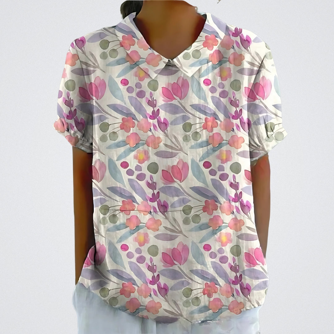 Lina™ - Stilvolle Bluse mit Blumenmuster