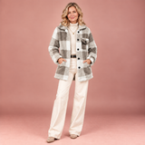 Frieda | Elegante gestreifte Fleecejacke