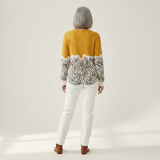 Frieda | Pullover in Senfgelb mit Punktmuster