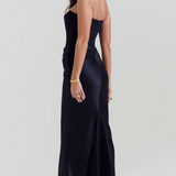 Hera - Elegantes Retro-Einfarbiges Trägerloses Partykleid