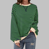 LUKA™ - Gestreiftes Langarm-Casual-Sweatshirt mit Rundhalsausschnitt