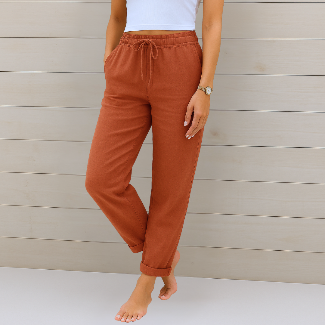 Alyse | Damen Hose mit Kordelzug und Taschen