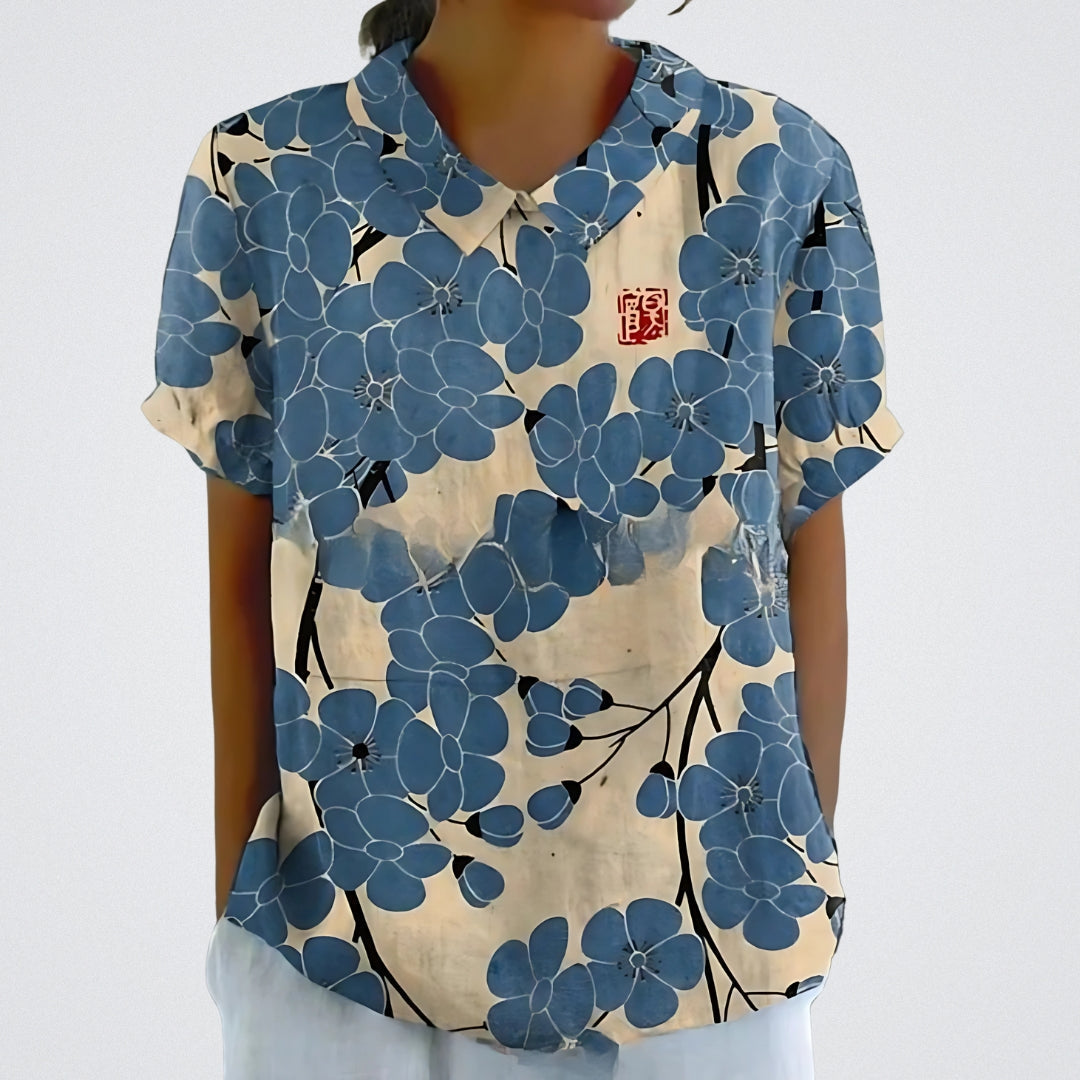 Lina™ - Stilvolle Bluse mit Blumenmuster