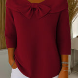Helen™ – Eleganter Strickpullover mit Schleifendetail