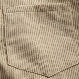 Herren Corduroy Langarmhemd mit halber Knopfleiste