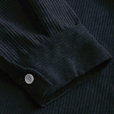 Herren Corduroy Langarmhemd mit halber Knopfleiste