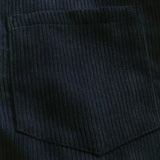 Herren Corduroy Langarmhemd mit halber Knopfleiste