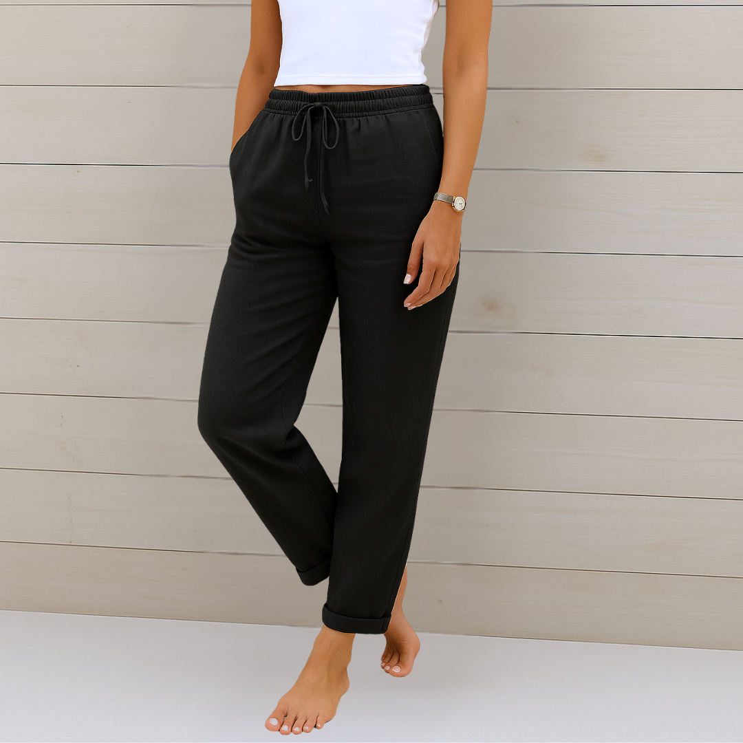Alyse | Damen Hose mit Kordelzug und Taschen