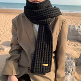 Matteo Herren Strickschal mit geometrischem Muster