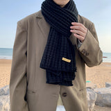 Matteo Herren Strickschal mit geometrischem Muster