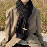 Matteo Herren Strickschal mit geometrischem Muster