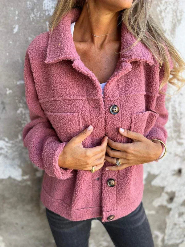 Dion™ - Kurze Wolljacke mit Revers