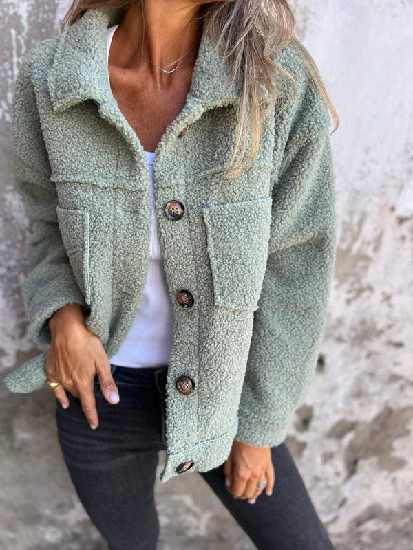 Dion™ - Kurze Wolljacke mit Revers