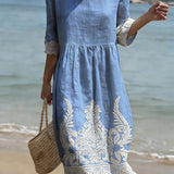 Tiffany | Kleid mit Pflanzen- und Blumenmuster