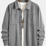 Bryce | Herren Langarm-Overshirt mit Taschen und Knöpfen
