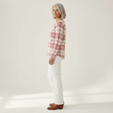 Svenja | Pullover mit Karomuster in Rosé