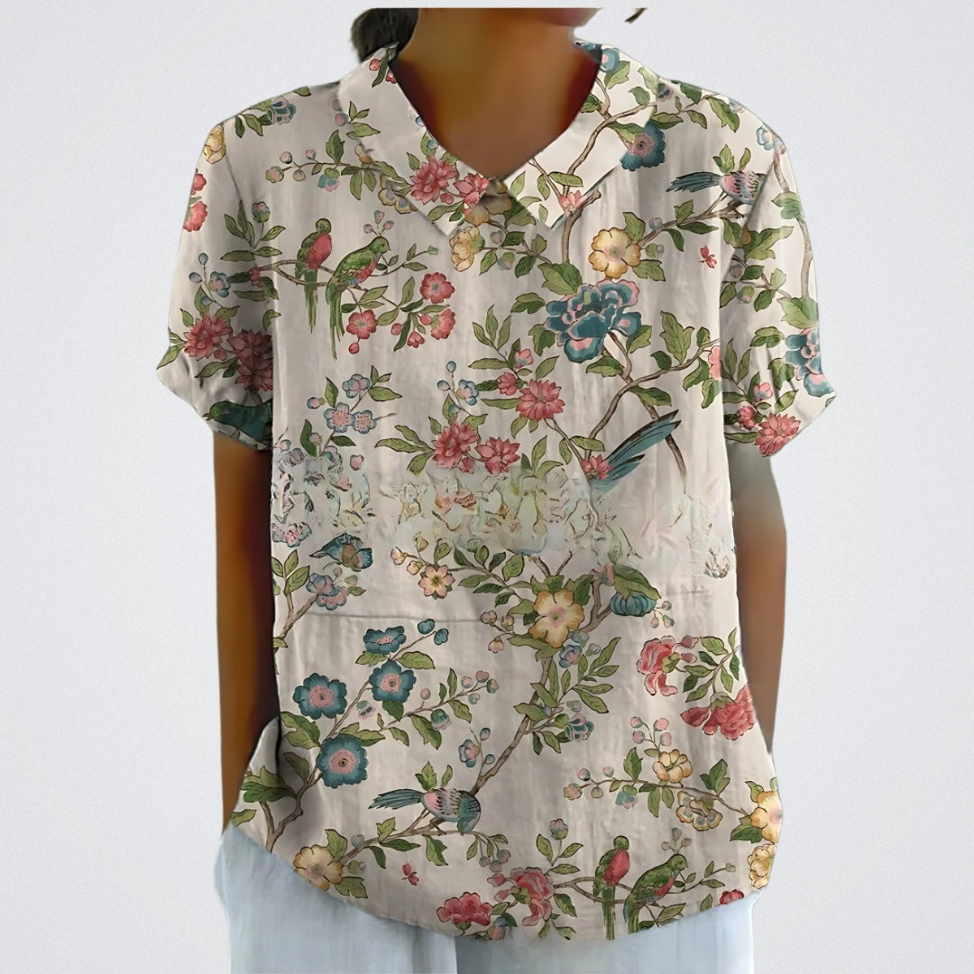 Lina™ - Stilvolle Bluse mit Blumenmuster