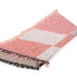 Damen Fransen-Schal mit geometrischem Muster