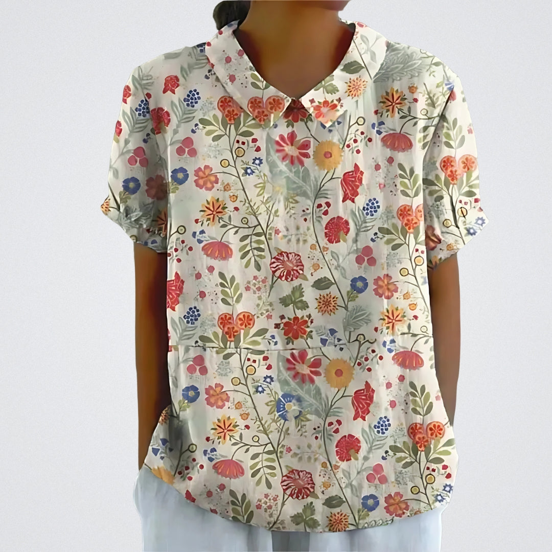 Lina™ - Stilvolle Bluse mit Blumenmuster