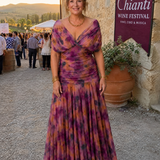 Calen | Elegantes Off-Shoulder-Midi-Kleid mit fließendem Design